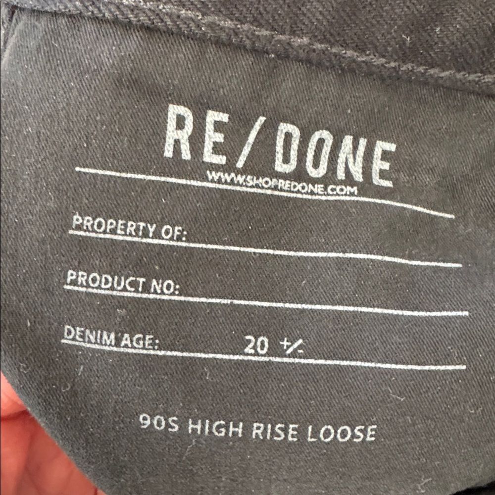 Re/Done 90's High-Rise Loose Baggy Straight-Leg Jeans 32" Black Sz29 - Picture 8 of 12